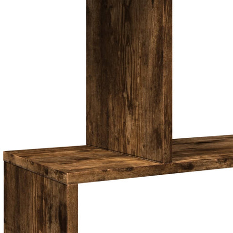 vidaXL Room Divider Bookcase 6-Tier Smoked Oak 70x24x193 cm Engineered Wood