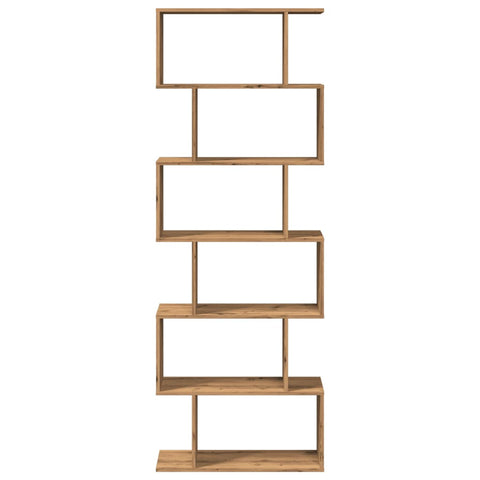 vidaXL Room Divider Bookcase 6-Tier Artisan Oak 70x24x193 cm Engineered Wood