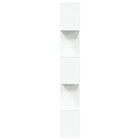 vidaXL Room Divider Bookcase 5-Tier White 70x24x161 cm Engineered Wood