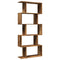 vidaXL Room Divider Bookcase 5-Tier Old Wood 70x24x161 cm Engineered Wood