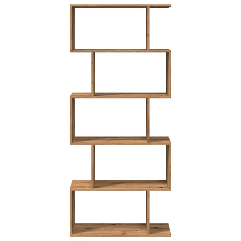 vidaXL Room Divider Bookcase 5-Tier Artisan Oak 70x24x161 cm Engineered Wood