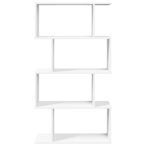 vidaXL Room Divider Bookcase 4-Tier White 70x24x129 cm Engineered Wood