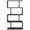 vidaXL Room Divider Bookcase 4-Tier Black 70x24x129 cm Engineered Wood