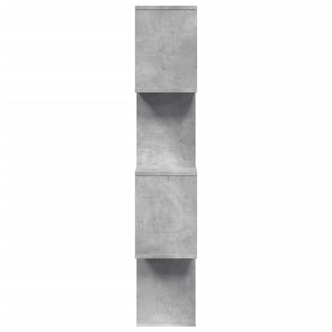 vidaXL Room Divider Bookcase 4-Tier Concrete Grey 70x24x129 cm Engineered Wood
