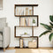 vidaXL Room Divider Bookcase 4-Tier Smoked Oak 70x24x129 cm Engineered Wood