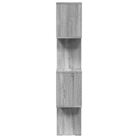 vidaXL Room Divider Bookcase 4-Tier Grey Sonoma 70x24x129 cm Engineered Wood