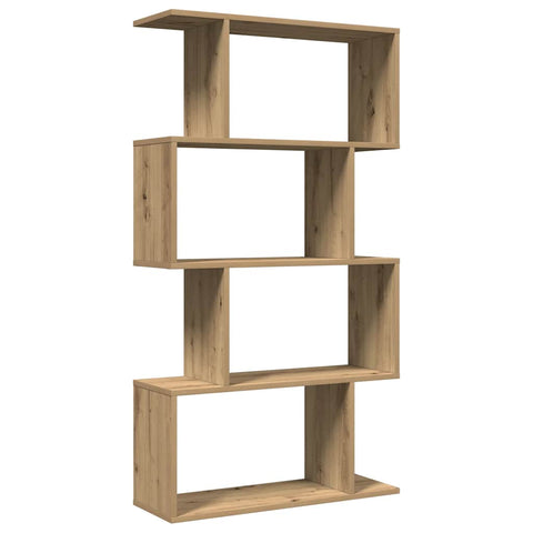 vidaXL Room Divider Bookcase 4-Tier Artisan Oak 70x24x129 cm Engineered Wood