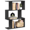 vidaXL Room Divider Bookcase 3-Tier Black 70x24x97 cm Engineered Wood