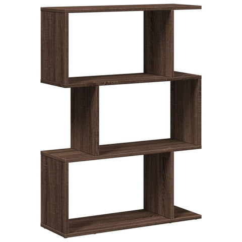 vidaXL Room Divider Bookcase 3-Tier Brown Oak 70x24x97 cm Engineered Wood