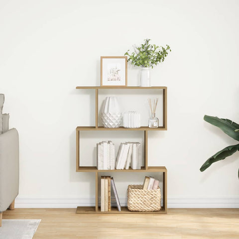 vidaXL Room Divider Bookcase 3-Tier Artisan Oak 70x24x97 cm Engineered Wood
