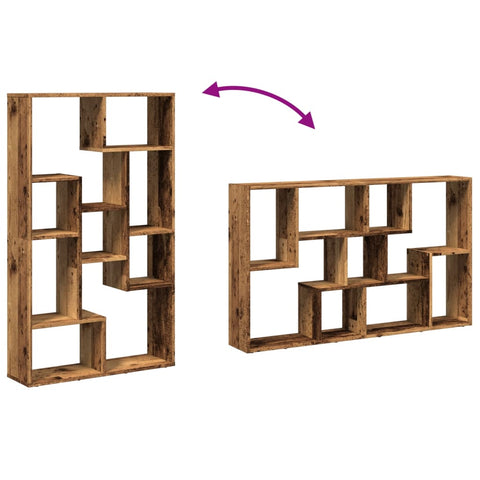 vidaXL Bookcase Old Wood 72x20x120 cm Engineered Wood