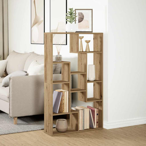 vidaXL Bookcase Artisian Oak 72x20x120 cm Engineered Wood