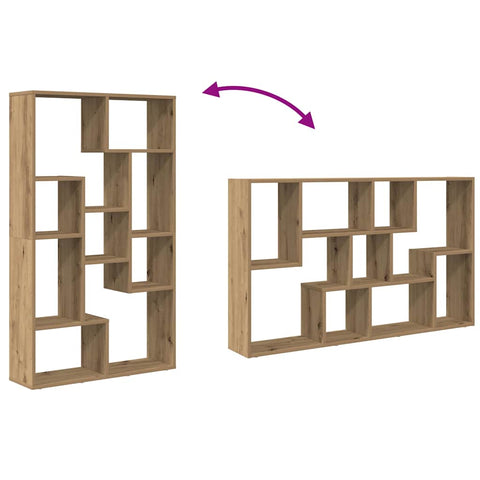 vidaXL Bookcase Artisian Oak 72x20x120 cm Engineered Wood