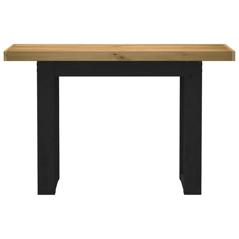 vidaXL Console Table NOAIN U-Shaped Legs 120x30x75 cm Solid Wood Pine