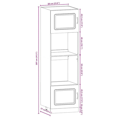 vidaXL 7 Piece Kitchen Cabinet Set Kalmar Black Engineered Wood