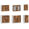 vidaXL 7 Piece Kitchen Cabinet Set Kalmar Smoked Oak Engineered Wood