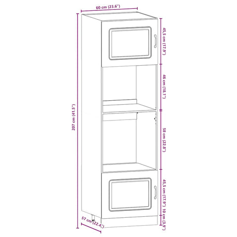 vidaXL 7 Piece Kitchen Cabinet Set Kalmar Old Wood Engineered Wood