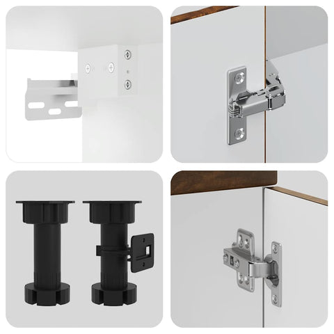 vidaXL 7 Piece Kitchen Cabinet Set Lucca Smoked Oak Engineered Wood