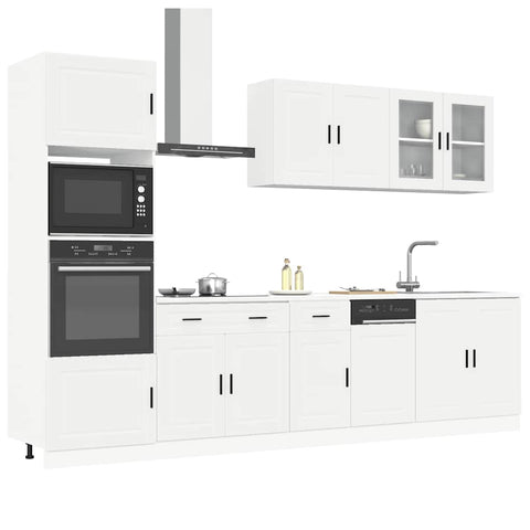 vidaXL 7 Piece Kitchen Cabinet Set Porto White Engineered Wood