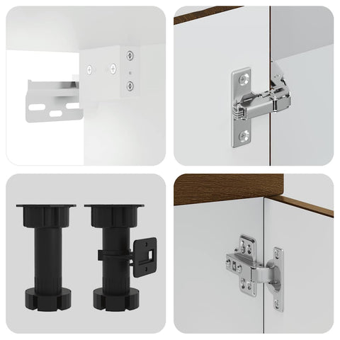 vidaXL 7 Piece Kitchen Cabinet Set Porto Brown Oak Engineered Wood