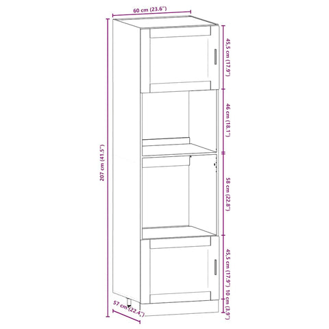 vidaXL 7 Piece Kitchen Cabinet Set Porto Old Wood Engineered Wood