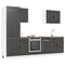 vidaXL 7 Piece Kitchen Cabinet Set Kalmar Black Engineered Wood