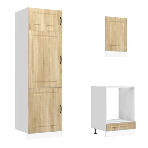 vidaXL 7 Piece Kitchen Cabinet Set Kalmar Sonoma Oak Engineered Wood