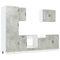 vidaXL 7 Piece Kitchen Cabinet Set Kalmar Concrete Grey Engineered Wood