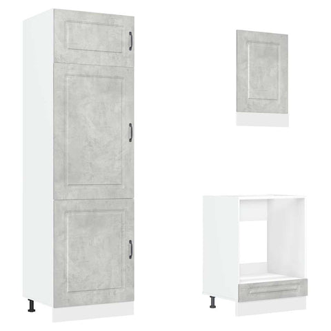 vidaXL 7 Piece Kitchen Cabinet Set Kalmar Concrete Grey Engineered Wood