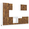 vidaXL 7 Piece Kitchen Cabinet Set Kalmar Smoked Oak Engineered Wood
