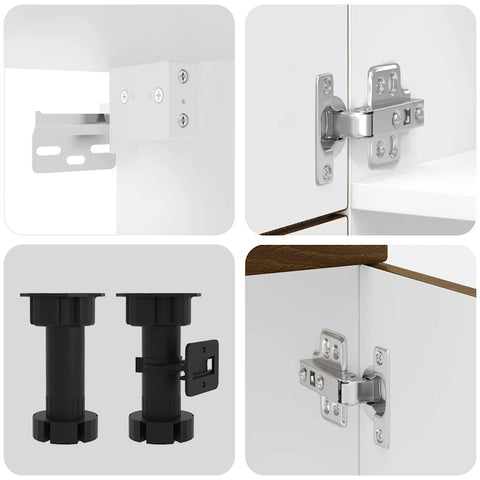 vidaXL 7 Piece Kitchen Cabinet Set Kalmar Brown Oak Engineered Wood