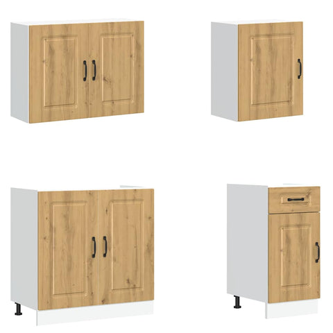 vidaXL 7 Piece Kitchen Cabinet Set Kalmar Artisan Oak Engineered Wood