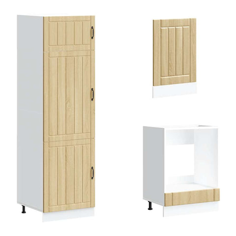 vidaXL 7 Piece Kitchen Cabinet Set Kalmar Sonoma Oak Engineered Wood