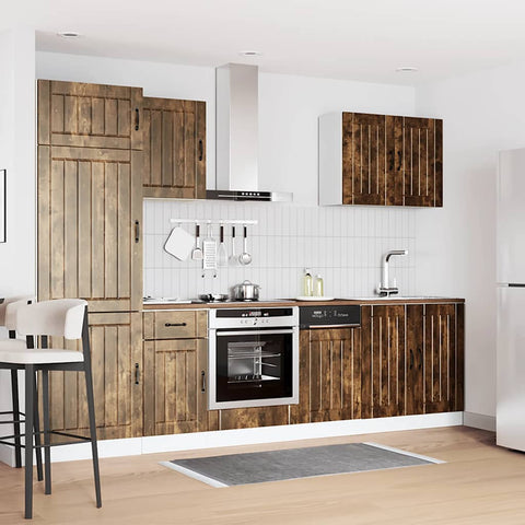 vidaXL 7 Piece Kitchen Cabinet Set Lucca Smoked Oak Engineered Wood