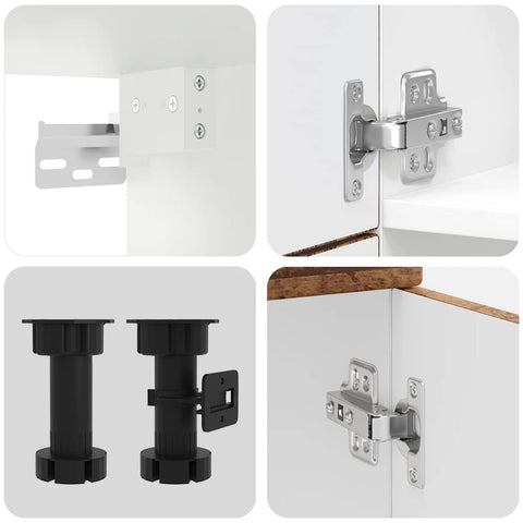 vidaXL 7 Piece Kitchen Cabinet Set Lucca Old Wood Engineered Wood