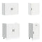 vidaXL 7 Piece Kitchen Cabinet Set Porto White Engineered Wood
