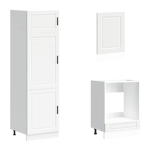 vidaXL 7 Piece Kitchen Cabinet Set Porto White Engineered Wood
