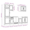 vidaXL 7 Piece Kitchen Cabinet Set Porto White Engineered Wood