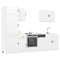 vidaXL 7 Piece Kitchen Cabinet Set Porto White Engineered Wood