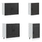 vidaXL 7 Piece Kitchen Cabinet Set Porto Black Engineered Wood