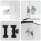 vidaXL 7 Piece Kitchen Cabinet Set Porto Black Engineered Wood