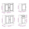 vidaXL 7 Piece Kitchen Cabinet Set Porto High Gloss White Engineered Wood