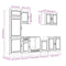 vidaXL 7 Piece Kitchen Cabinet Set Porto High Gloss White Engineered Wood