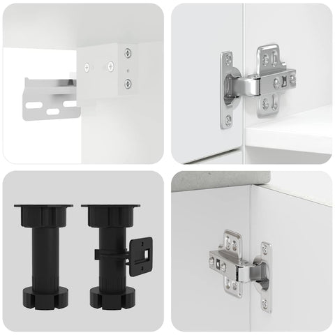 vidaXL 7 Piece Kitchen Cabinet Set Porto Concrete Grey Engineered Wood