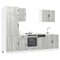 vidaXL 7 Piece Kitchen Cabinet Set Porto Grey Sonoma Engineered Wood
