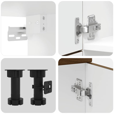 vidaXL 7 Piece Kitchen Cabinet Set Porto Brown Oak Engineered Wood