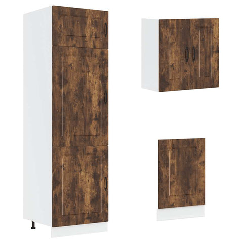 vidaXL 8 Piece Kitchen Cabinet Set Kalmar Smoked Oak Engineered Wood