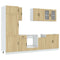 vidaXL 8 Piece Kitchen Cabinet Set Lucca Sonoma Oak Engineered Wood