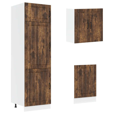 vidaXL 8 Piece Kitchen Cabinet Set Lucca Smoked Oak Engineered Wood