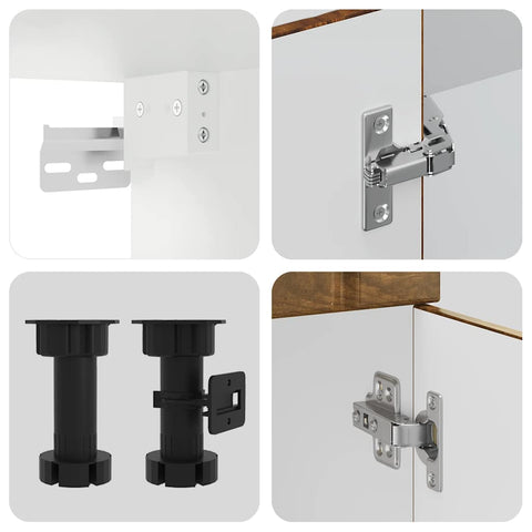 vidaXL 8 Piece Kitchen Cabinet Set Lucca Smoked Oak Engineered Wood